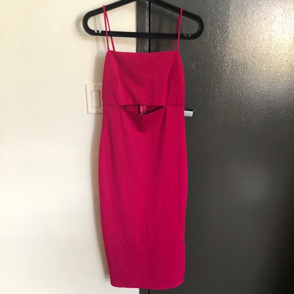 NEVER WORN! Pink Midi BodyCon Cut Out Dress